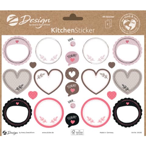 Trend Sticker A5 Avery in carta FSC – 2 fogli – Kitchen – 54548