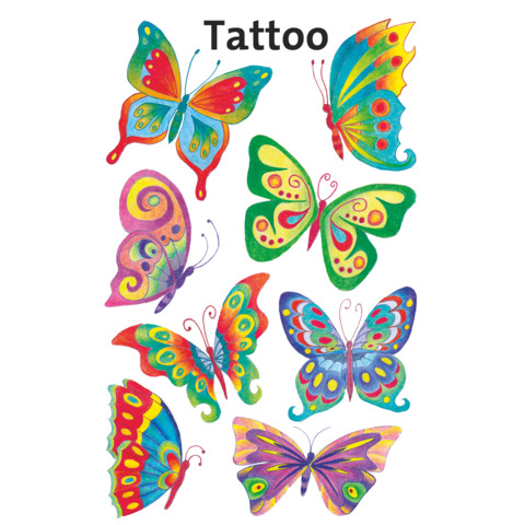 Tatuaggi Avery Kid assortiti – 1 foglio – farfalle 56742