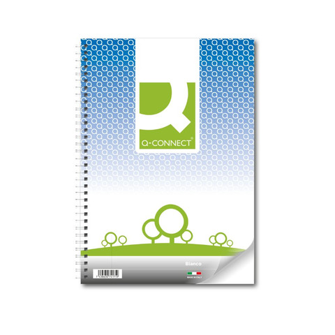 Quaderno spiralato Q-Connect A4 – 80 ff 70 g/m² – foglio bianco – QDRSPBI