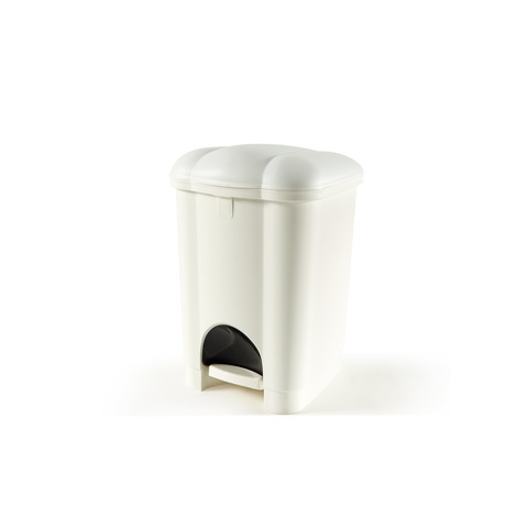 Pattumiera a pedale Perfetto ”Carolina” panna 6 L – 50125