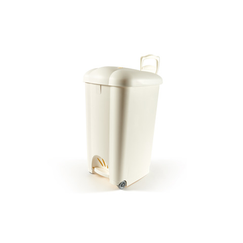 Pattumiera a pedale Perfetto ”Carolina” panna 50 L – 50141