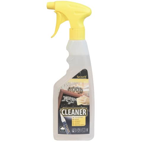 Detergente spray Securit® per rimozione pennarelli a gesso liquido resistenti all’acqua – 500 ml – SECCLEAN-KL