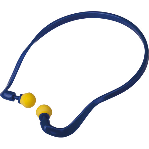 Tappi auricolari monouso Delta Plus in PU con archetto in PP – colore blu e giallo – conf. 10 pz – CONICMOVE01JAB