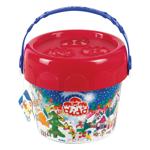 Pasta modellabile in secchiello Didò – Edizione Limitata NataleMio – 12 salsicciotti colori assortiti – F363100