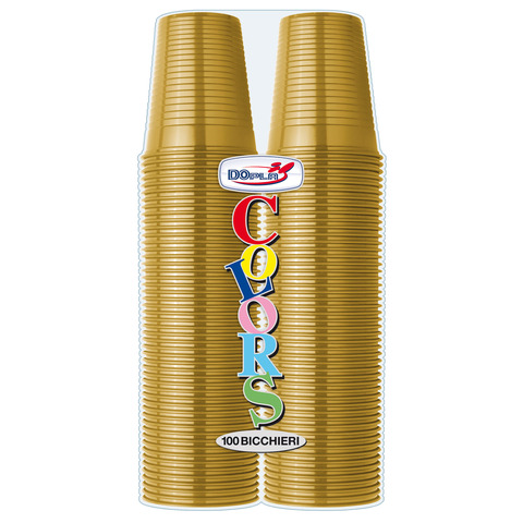 Bicchieri in PS Dopla DO Colors 200 ml oro – conf. 2 x 50 pz – 02752