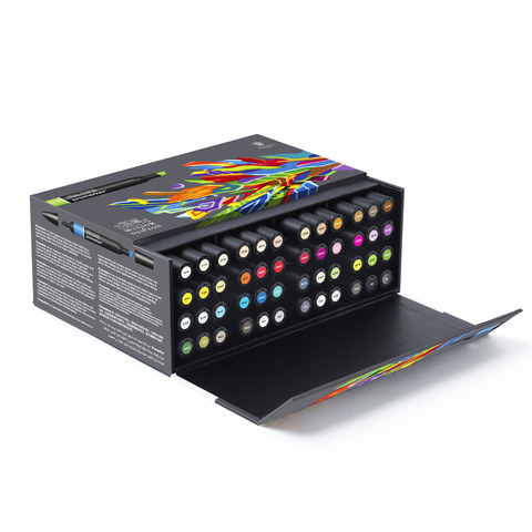 Value pack pennarelli Winsor&Newton Promarker doppia punta fine-larga – 48 colori assortiti – 0290067