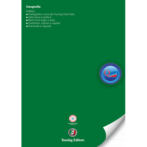 Maxi quaderno Logos Quirebook A4 – 80 g/m² – 40 ff – RQ – verdone – geografia