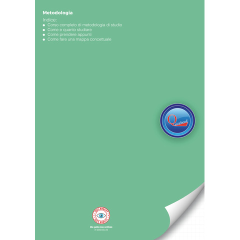 Maxi quaderno Logos Quirebook A4 – 80 g/m² – 40 ff – RQ – verde – metodologia