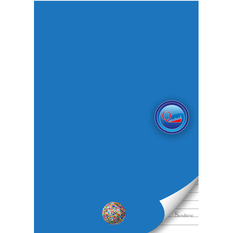 Maxi quaderno Logos Quirebook A4 – 80 g/m² – 40 ff – 1R – azzurra – bandiere