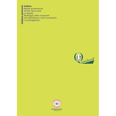 Maxi quaderno Logos Quirebook A4 – 80 g/m² – 40 ff – 1R – verdino – italiano primaria