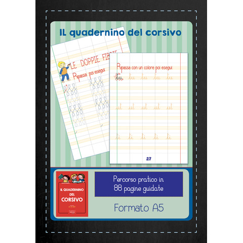 Quaderno Logos A5 – 80 g/m² – 44 ff – B – rosso – quaderno corsivo
