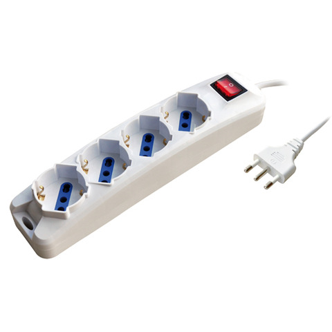Multipresa schuko/bipasso MKC cavo da 1,5 m con interruttore 4 posizioni bianco – 492518316