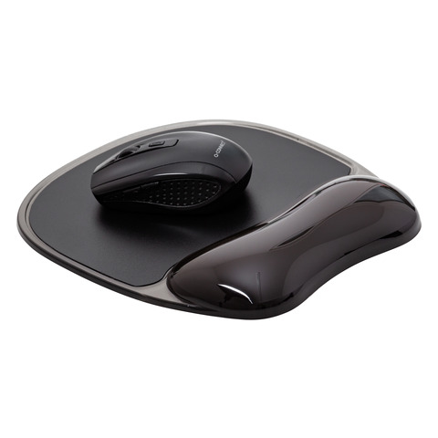 Tappetino per mouse Q-Connect con poggiapolsi in gel 23x20x2 cm nero KF10377