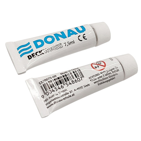 Tempera in tubetto bianco Donau in conf. da 10 pezzi 7,5 ml – 330431