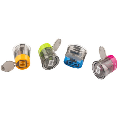 Espositore 12 temperamatite a 2 fori con serbatoio Donau in colori assortiti – 330373912