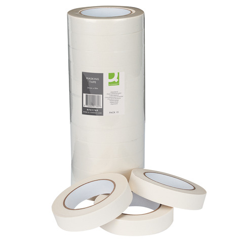 Nastro per mascheratura Q-Connect 24 mm x 50 m – conf. 12 pezzi – KF01789