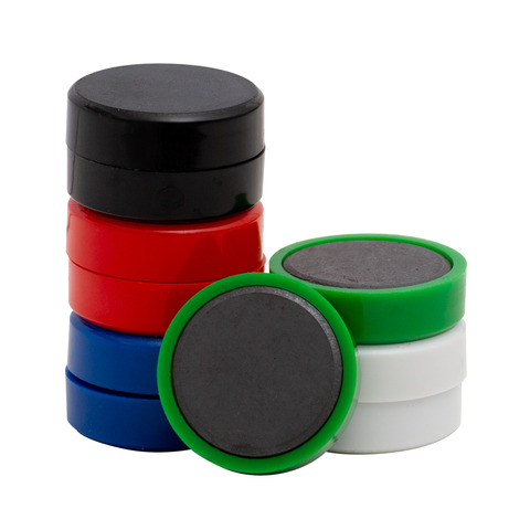 Magneti per lavagne bianche 35 mm Q-Connect colori assortiti – conf. 10 pz – KF02649