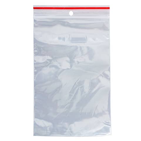 Buste trasparenti chiusura grip in LDPE 50 μm Q-Connect idonee al contatto alimentare  – conf. 1000 pz – 10×15 cm