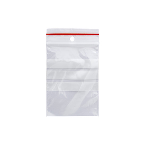 Buste trasp. chiusura grip in LDPE 50 μm Q-Connect con banda scrivibile – cont. alimentare – conf. 1000 pz – 6×8 cm