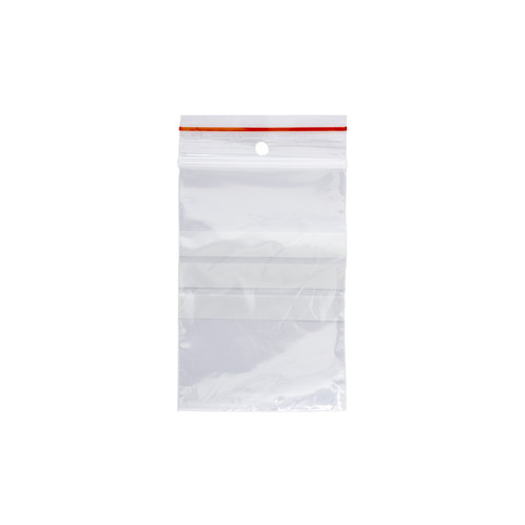 Buste trasp. chiusura grip in LDPE 50 μm Q-Connect con banda scrivibile – cont. alimentare – conf. 1000 pz – 7×10 cm