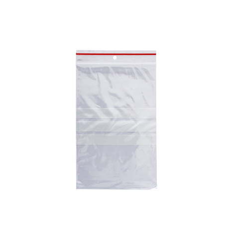Buste trasp. chiusura grip in LDPE 50 μm Q-Connect con banda scrivibile – cont. alimentare – conf. 1000 pz – 12×18 cm