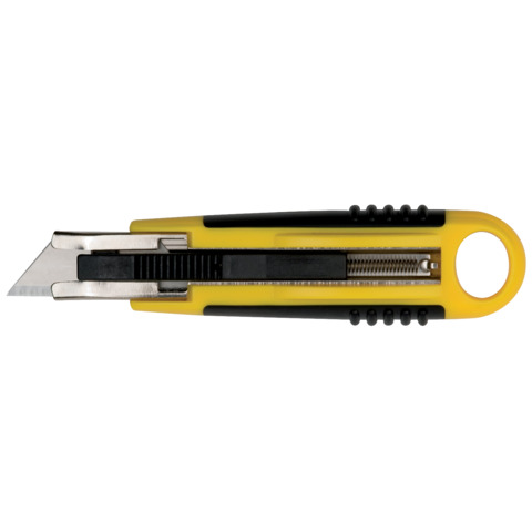 Cutter con lama 6 cm a scatto Q-Connect in blister – giallo/nero – KF15432