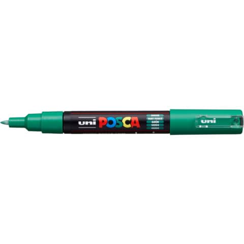 Marcatore a tempera POSCA Uni-Ball punta tonda 0,7 mm verde M PC1M V