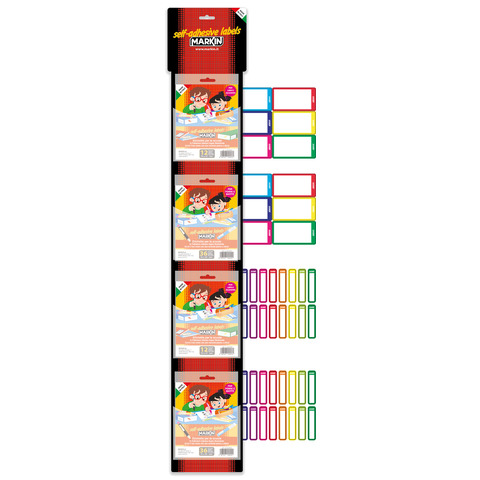 Cravatta da 40 buste di etichette Markin per la scuola personalizzabili – 2 misure assortite – X120PERS-ESP40