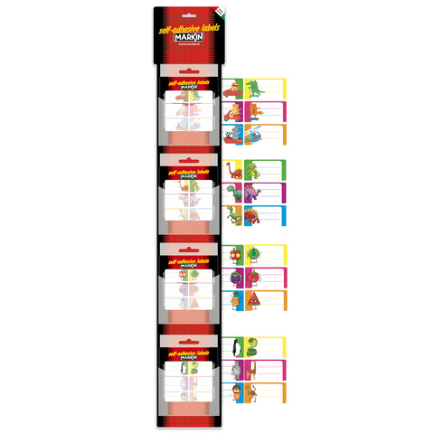Cravatta da 40 buste di etichette Markin 70×37 mm – decorazioni assortite X11046ESP40