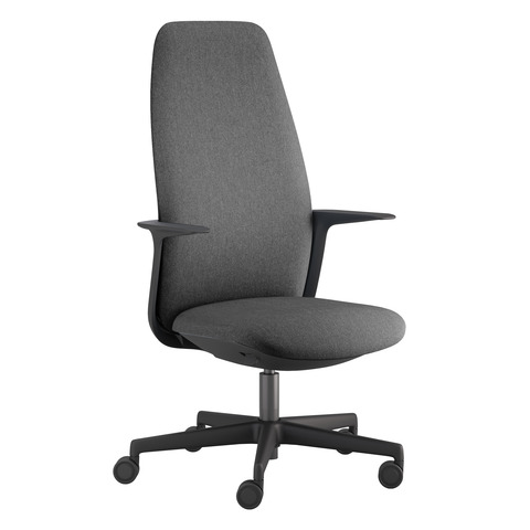 Seduta semi-direzionale ergonomica Unisit Levita con braccioli tessuto convert antracite7616 – LVA/D7T