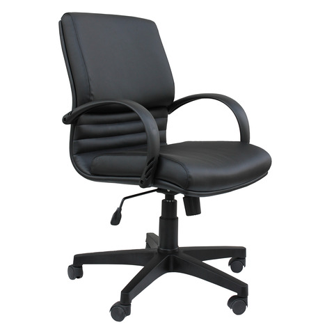 Poltrona direzionale Unisit Cygnus rivestimento sky nero schienale fisso basso – CYD/KN