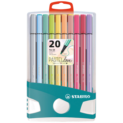 Pennarelli Stabilo Pen 68 Pastel Love – tratto 1 mm – conf. 20 colori assortiti BE6820-0311