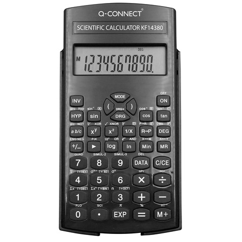 Calcolatrice scientifica Q-Connect 10 cifre – 145 funzioni – alimentazione a batteria – nero – KF14380