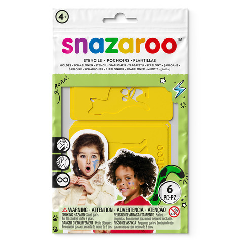 Bustina 6 Stencils misti Snazaroo fantasie assortite 1198012