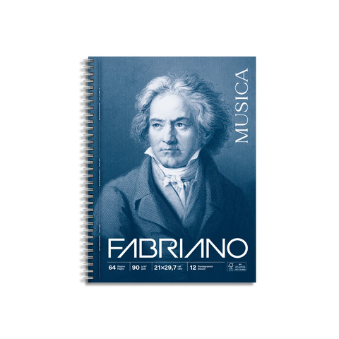 Quaderno musica spiralato Fabriano A4 – 90 g/m² – 64 fogli 19100756