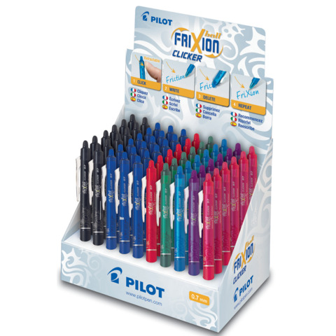 Espositore 60 penne a scatto cancellabili Pilot Frixion Ball Clicker punta 0,7 mm colori assortiti – Z99740