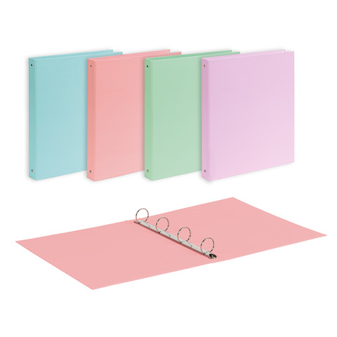 Raccoglitore Favorit 22×30 cm 4 anelli tondi Ø 30 mm – conf. 10 pz – colori assortiti linea Pastel – 400198067