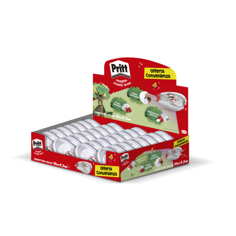 Espositore 32 correttori a nastro Pritt Compact Flex Roller – 4,2 mm x 10 m – 2971485