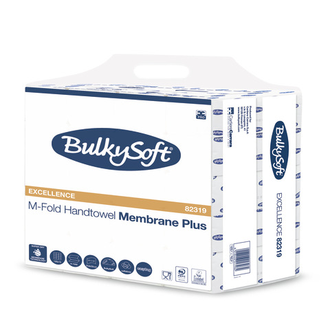 Asciugamani piegati a M Bulkysoft Luxury 21,5×32 cm bianco – 15 conf. da 120 fogli – 82319.E20