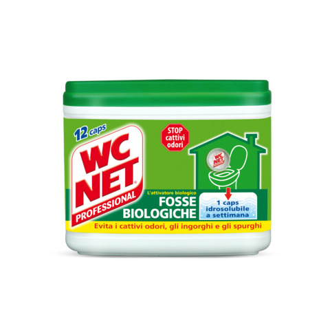 Bio-attivatore WC Net fosse biologiche – conf. 12 capsule idrosolubili M74408
