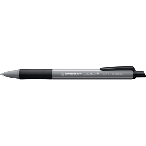 Penna a sfera a scatto Stabilo Pointball Colorful 0,5 mm grigio scuro – 6033/2-46