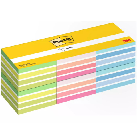 Foglietti riposizionabili Post-it® Cubo 76×76 mm – 450 ff – VALUE PACK da 6 cubi – colori assortiti