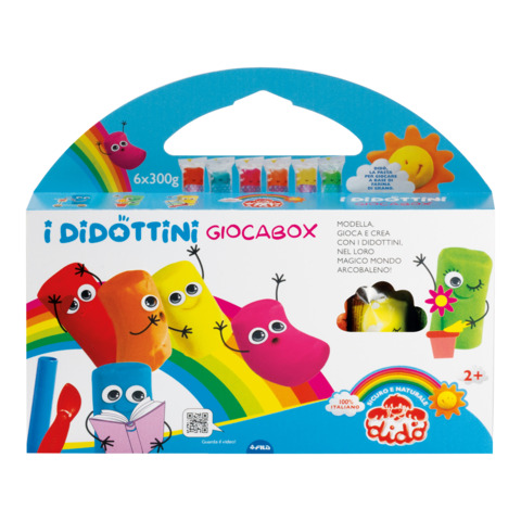 Pasta modellabile Didò in valigetta da 6 Didottini colorati da 50 g – F364300