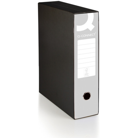 Registratore protocollo con custodia Q-Connect dorso 8 cm – 28,5×35 cm – grigio – 0201041/P.GR