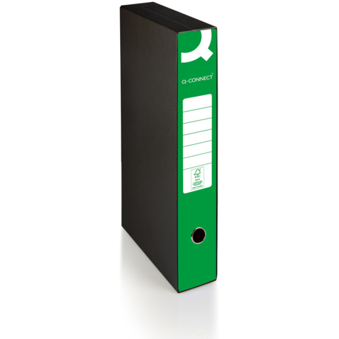 Registratore protocollo con custodia Q-Connect dorso 5 cm – 28,5×35 cm – verde – 0201041/PM.VE