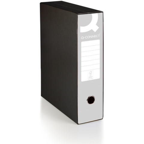 Registratore commerciale con custodia Q-Connect dorso 8 cm – 28,5×32 cm – grigio – 0201041/Q.GR