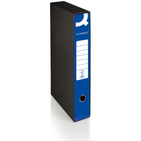 Registratore commerciale con custodia Q-Connect dorso 5 cm – 28,5×32 cm – blu 0201041/QM.BL