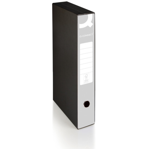 Registratore commerciale con custodia Q-Connect dorso 5 cm – 28,5×32 cm – grigio – 0201041/QM.GR