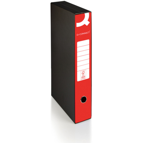 Registratore commerciale con custodia Q-Connect dorso 5 cm – 28,5×32 cm – rosso – 0201041/QM.RO