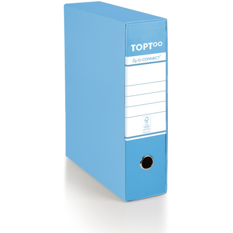 Registratore protocollo con custodia TOPToo by Q-Connect dorso 8 cm – 28,5×35 cm – azzurro – 0201042/P.AZ